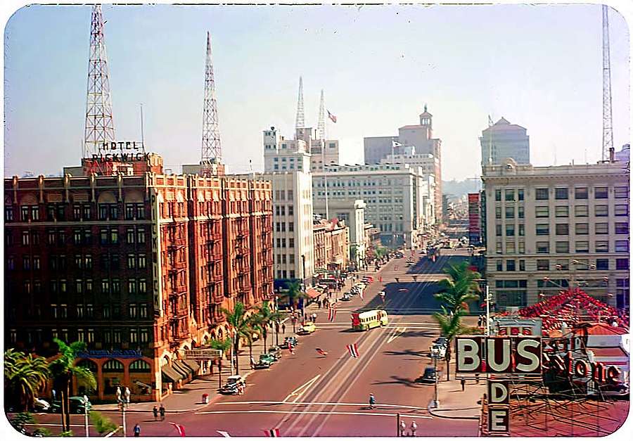 Color photos of California, USA, in the 1940s and 1950s