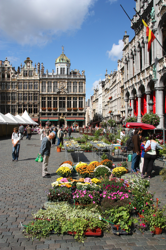 Flower market in Brussels