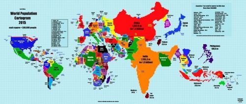 人口地图透露世界另一面（图）