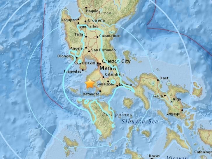 菲律賓馬尼拉發生6.2地震