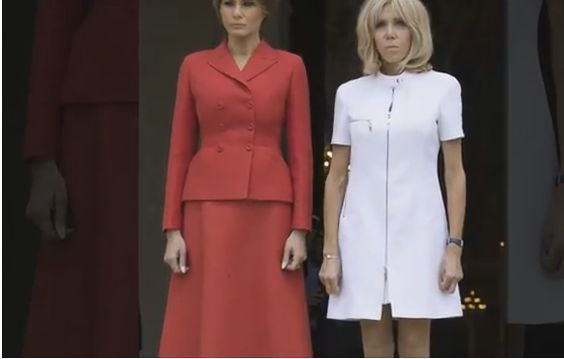 Brigitte Macron以風格奪取了Melania 特朗普（視頻）