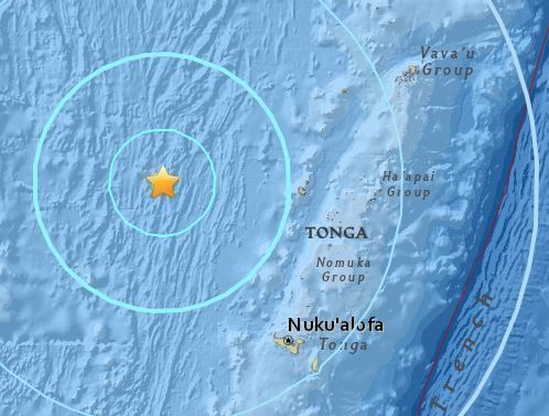 東加王國西北方6.3地震 未傳災情