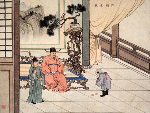 【二十四孝】怀橘遗亲(图)