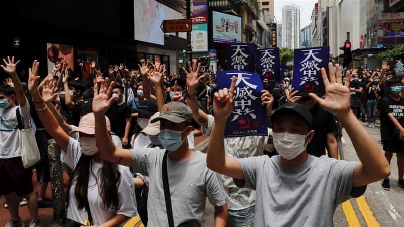 【香港民主前線】香港民眾抗議中共惡法 持續示威捍衛自主權利