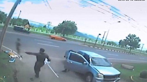 泰國公路車禍中 遇難者“靈魂”被攝像機拍到(圖)