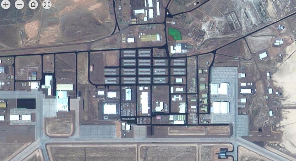 中國衛星拍到美國51區基地 沙湖中現X型跑道(組圖)