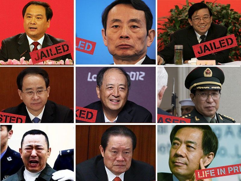 中國反貪腐中 已落網之大老虎 （組圖）
