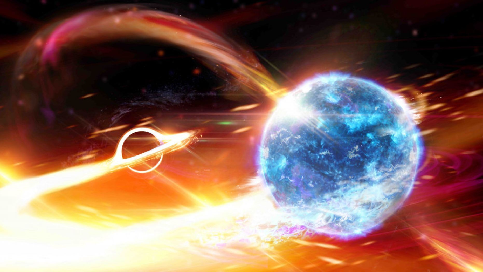 吞噬中子星的黑洞或引發時空漣漪