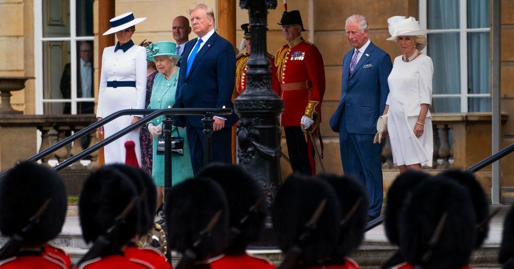 川普前往英國進行國是訪問並與女王見面