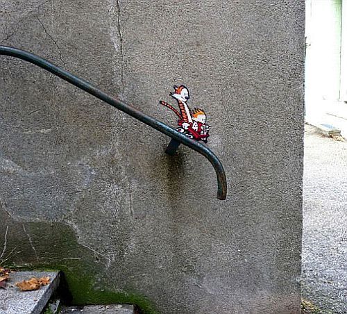 在法國街頭玩塗鴉 （組圖）