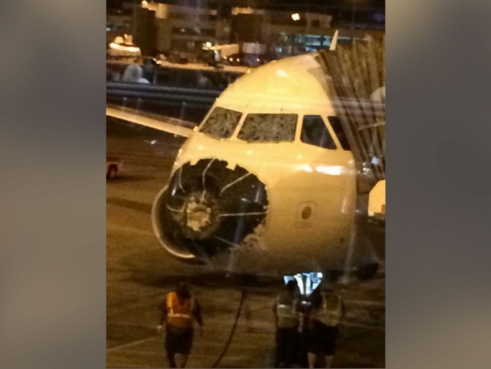 命大!達美飛機空中遭遇冰雹機頭被砸掉(組圖)